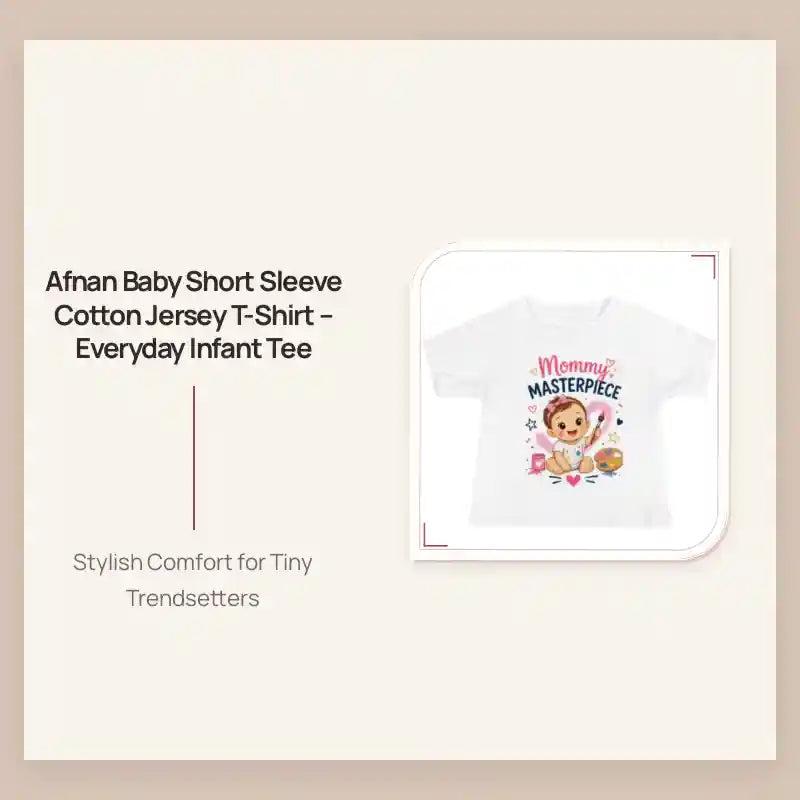 Afnan Baby Short Sleeve Cotton Jersey T-Shirt &ndash; Everyday Infant Tee by@Outfy