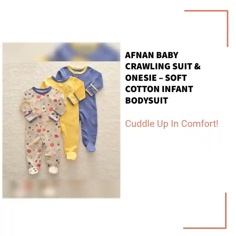 Afnan Baby Crawling Suit & Onesie &ndash; Soft Cotton Infant Bodysuit by@Outfy