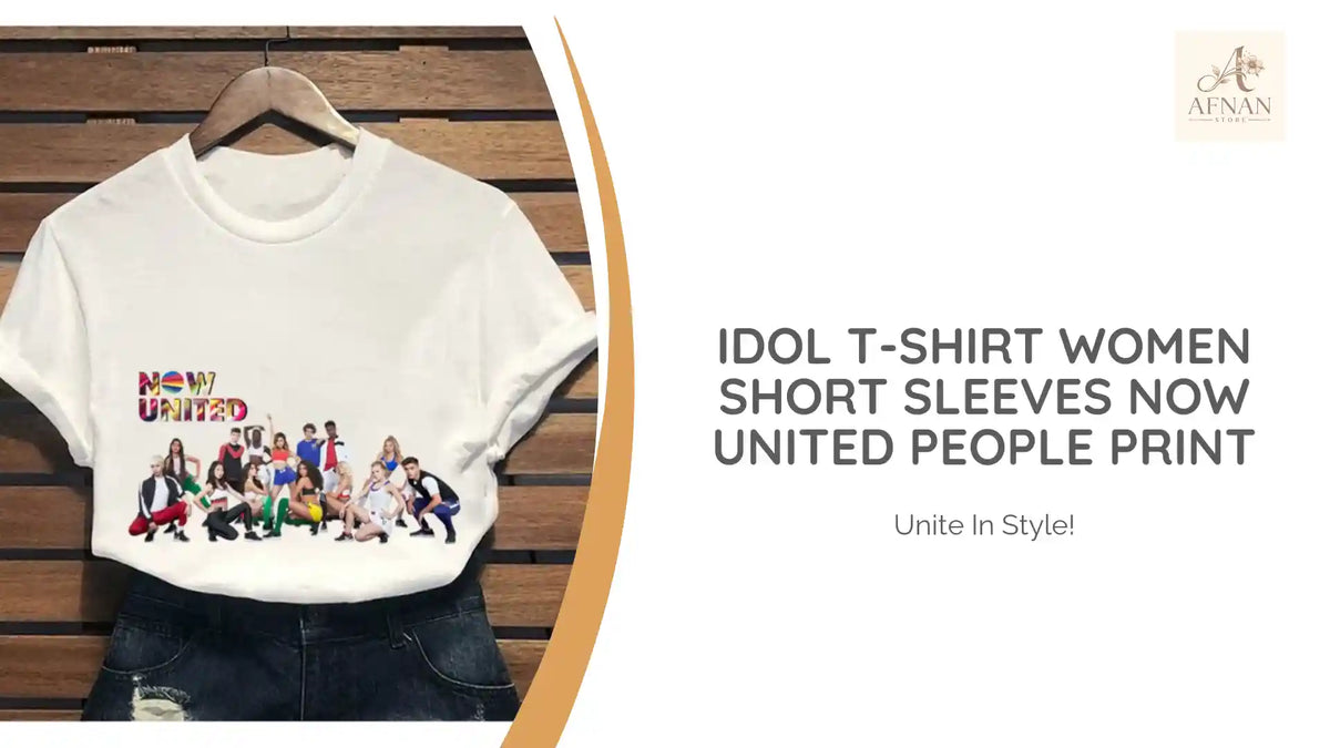 Idol T-shirt Women Short Sleeves Now United people print by@Outfy