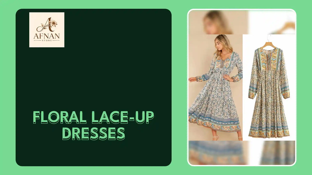 Floral lace-up dresses by@Outfy