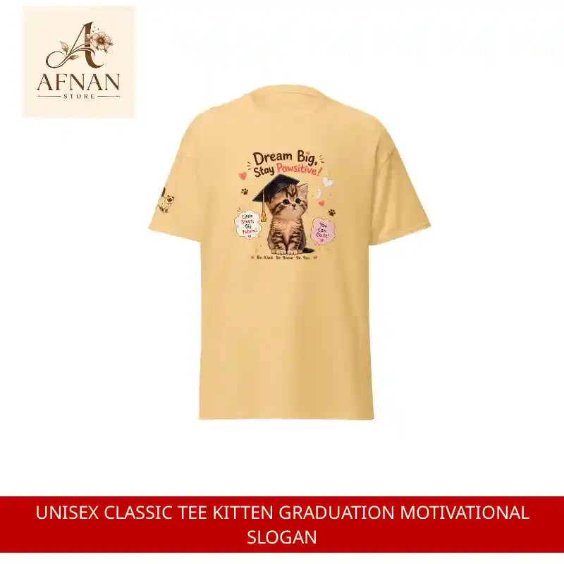 Unisex classic tee Kitten graduation motivational slogan by@Outfy