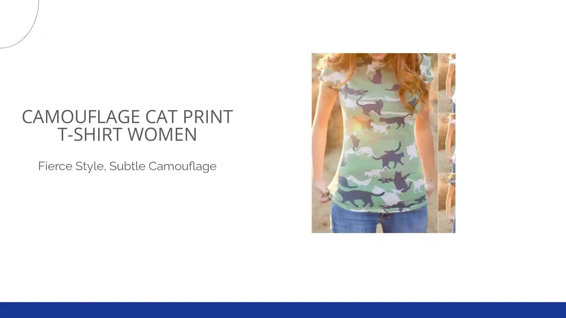Camouflage cat print T-shirt women by@Outfy