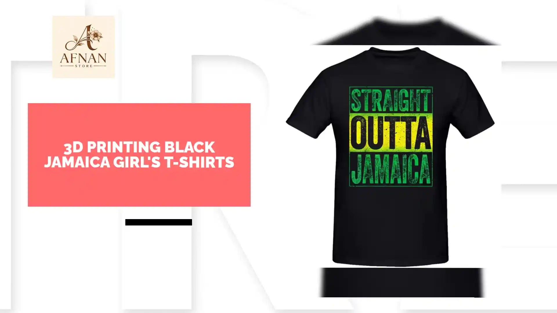 3D Printing Black Jamaica Girl's T-shirts by@Outfy