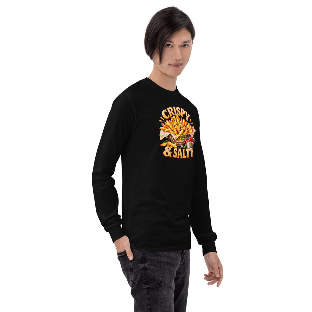 Unisex Long Sleeve Shirt Cripsy and Salty for fast food lover – Afnan store